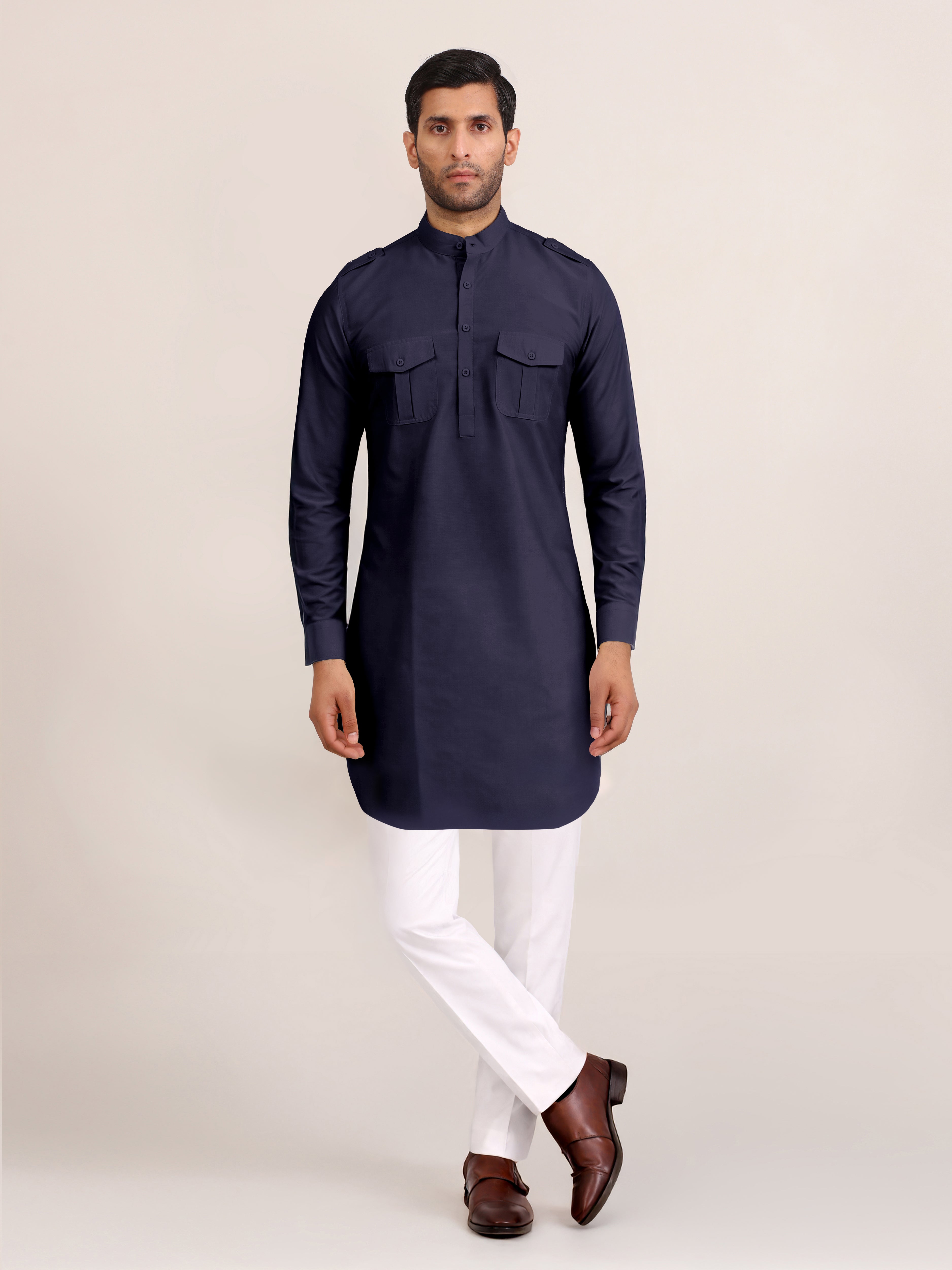 MIDNIGHT UTILITY SHORT KURTA