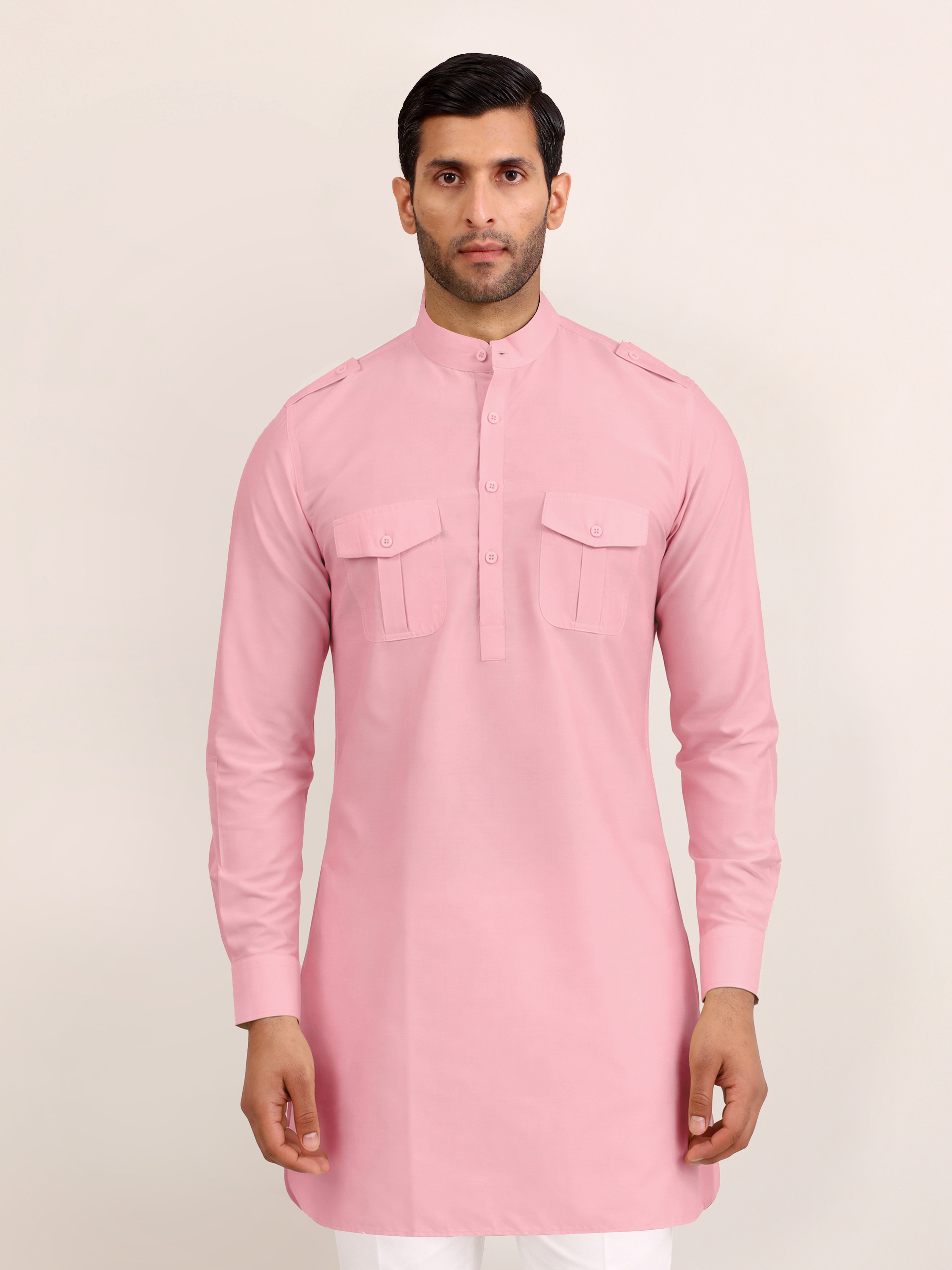 BLUSH FIELD SHORT KURTA