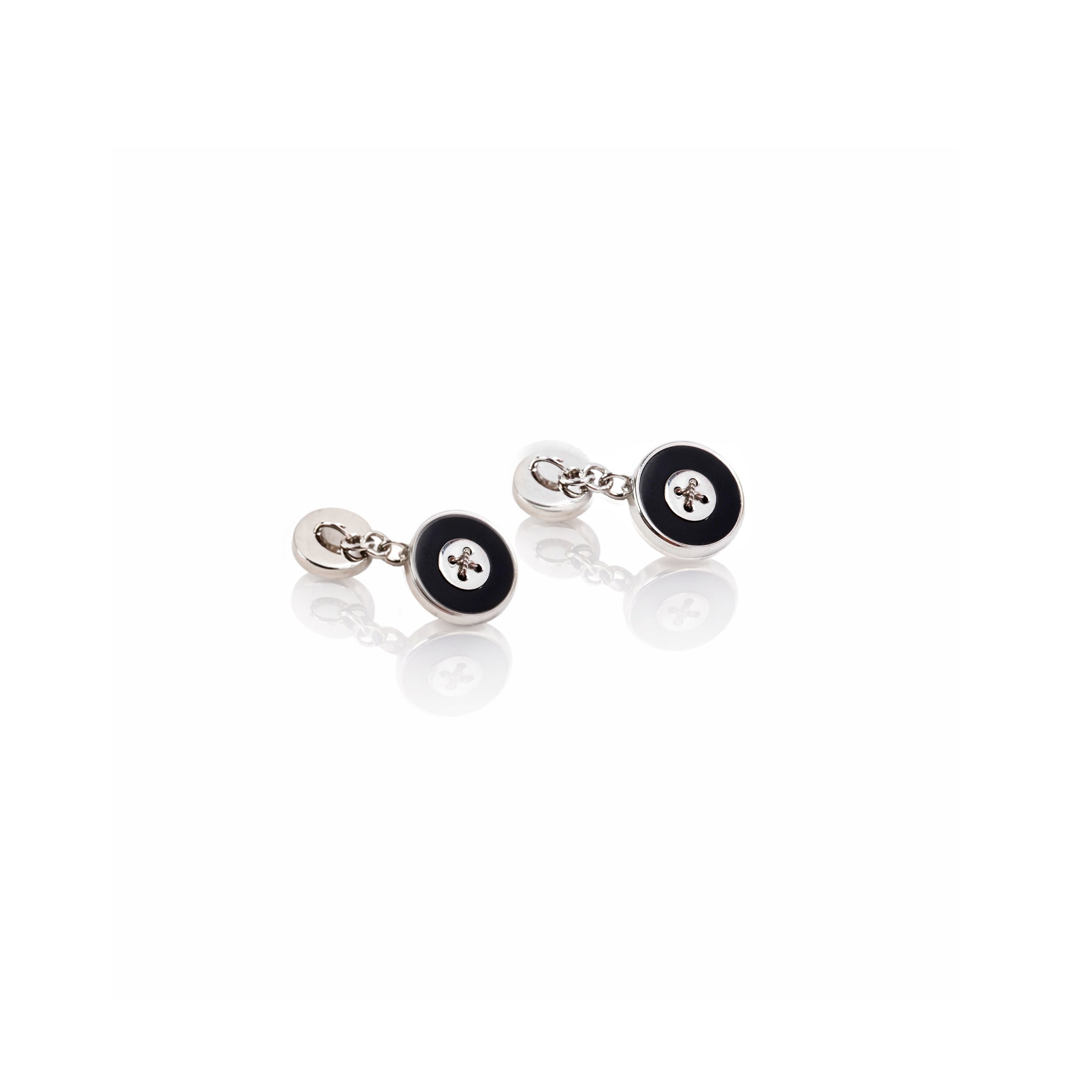 Imported black cufflink