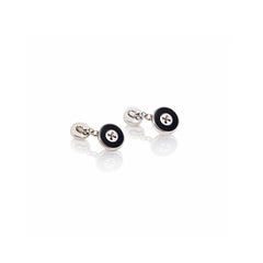 Imported black cufflink