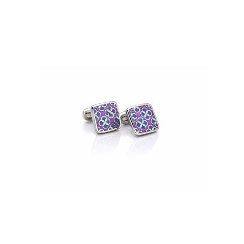 Purple Pink Square Cufflinks