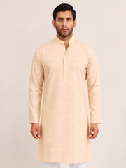 CRÈME TEXTURED SHORT KURTA