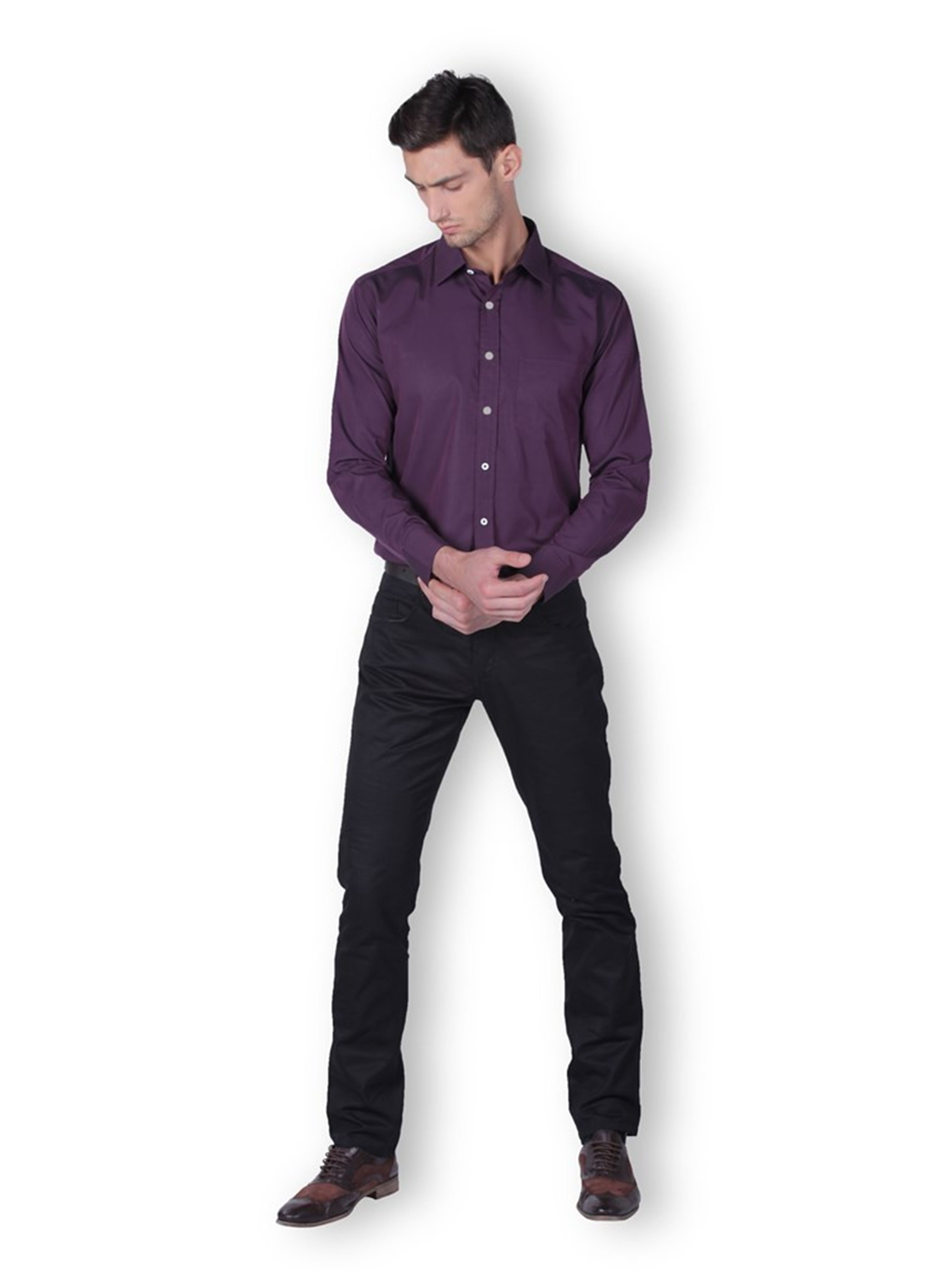 PURPLE FULL SLEEVE COTTON SHIRT