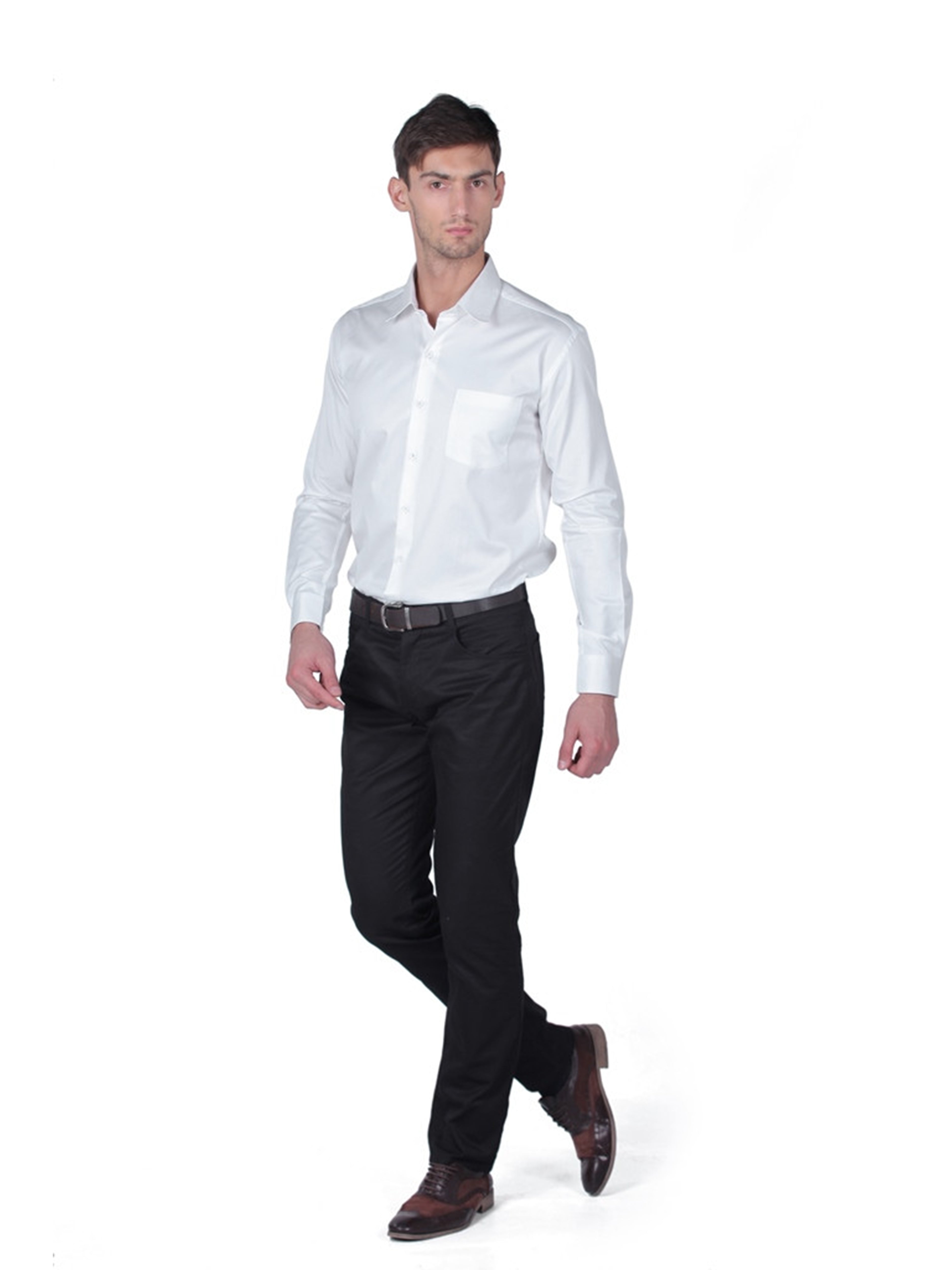 MEN'S WHITE FULL SLEEVE COTTON SHIRT