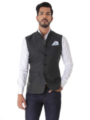 CLASSIC TEXTURE OLIVE WAISTCOAT