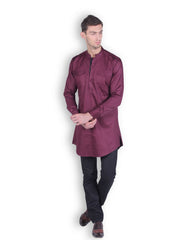 MEN'S COTTON WINE SATIN SHIRT