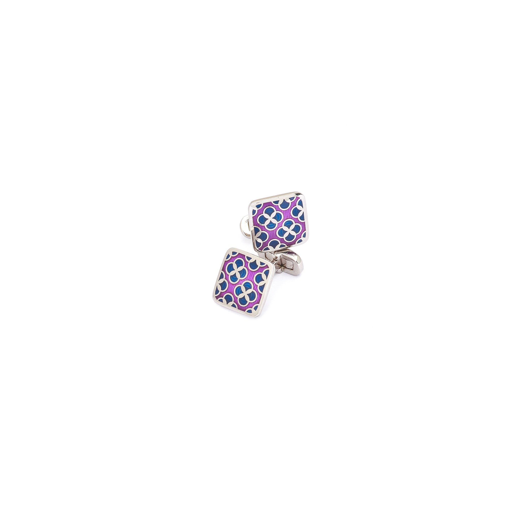 Purple Pink Square Cufflinks