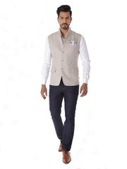 TEXTURE WOOL BLEND  WAISTCOAT