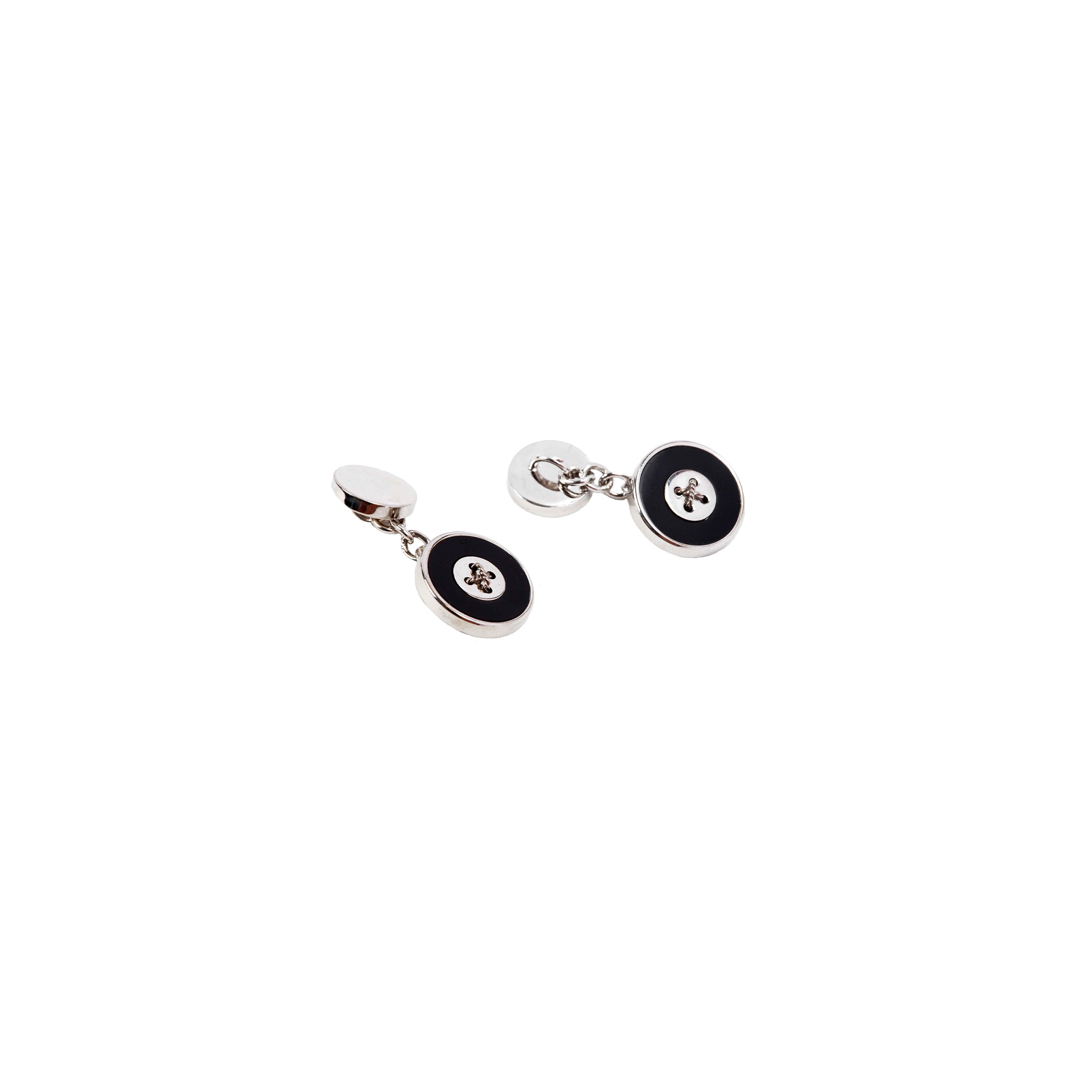 Imported black cufflink