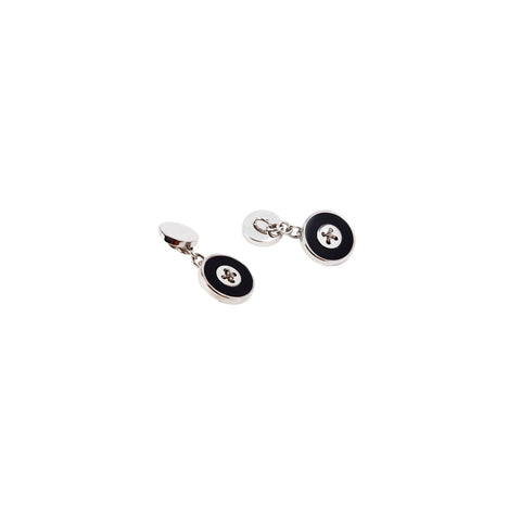 Imported black cufflink