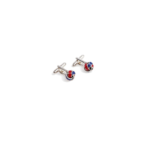 Imported red and blue cufflinks