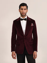 MAROON VELVET JACKET