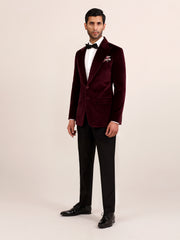 MAROON VELVET JACKET