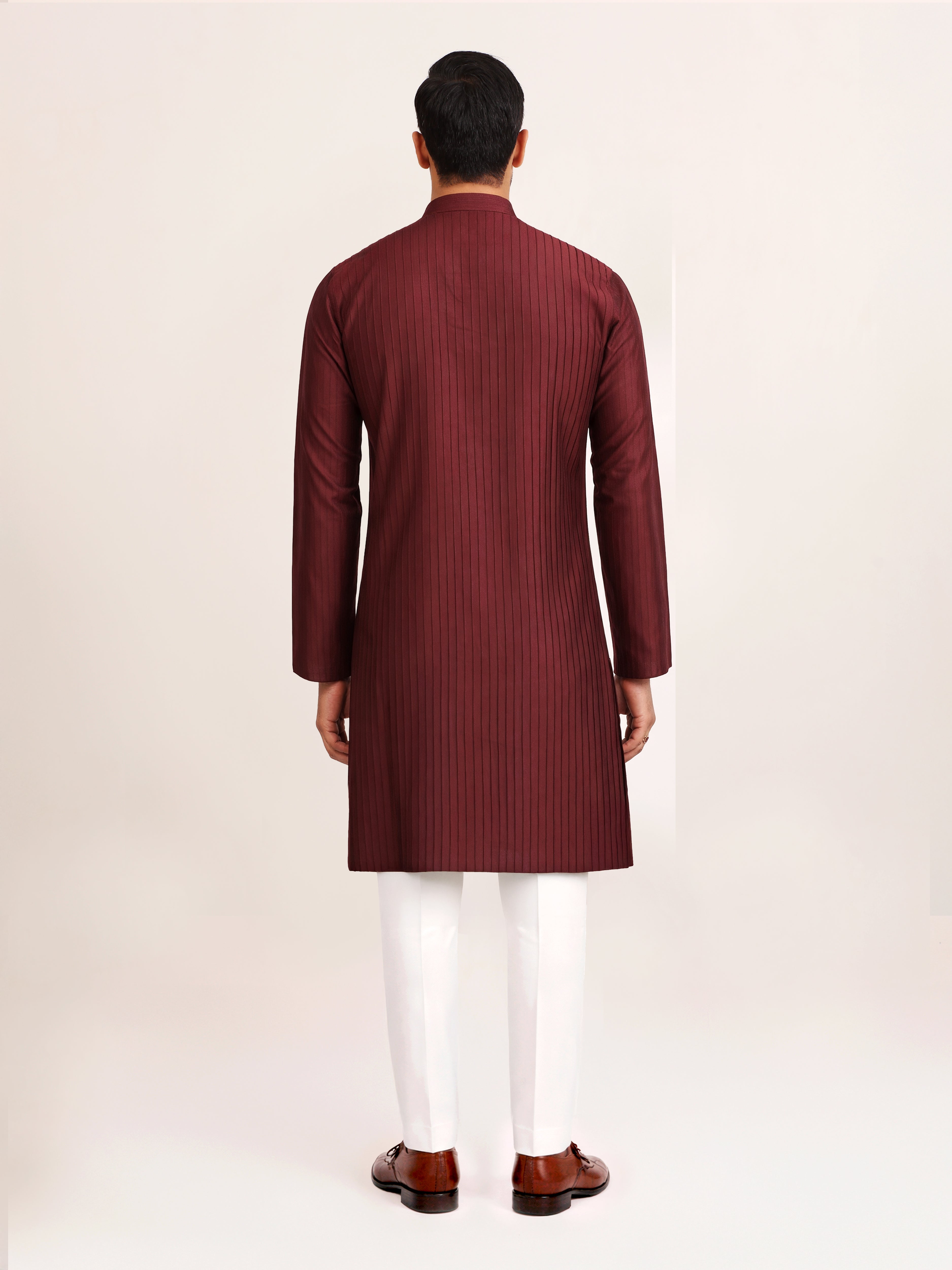 CRIMSON CHEVRON KURTA