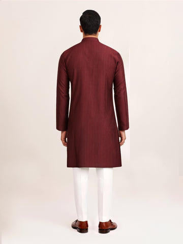 CRIMSON CHEVRON KURTA