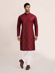 CRIMSON CHEVRON KURTA