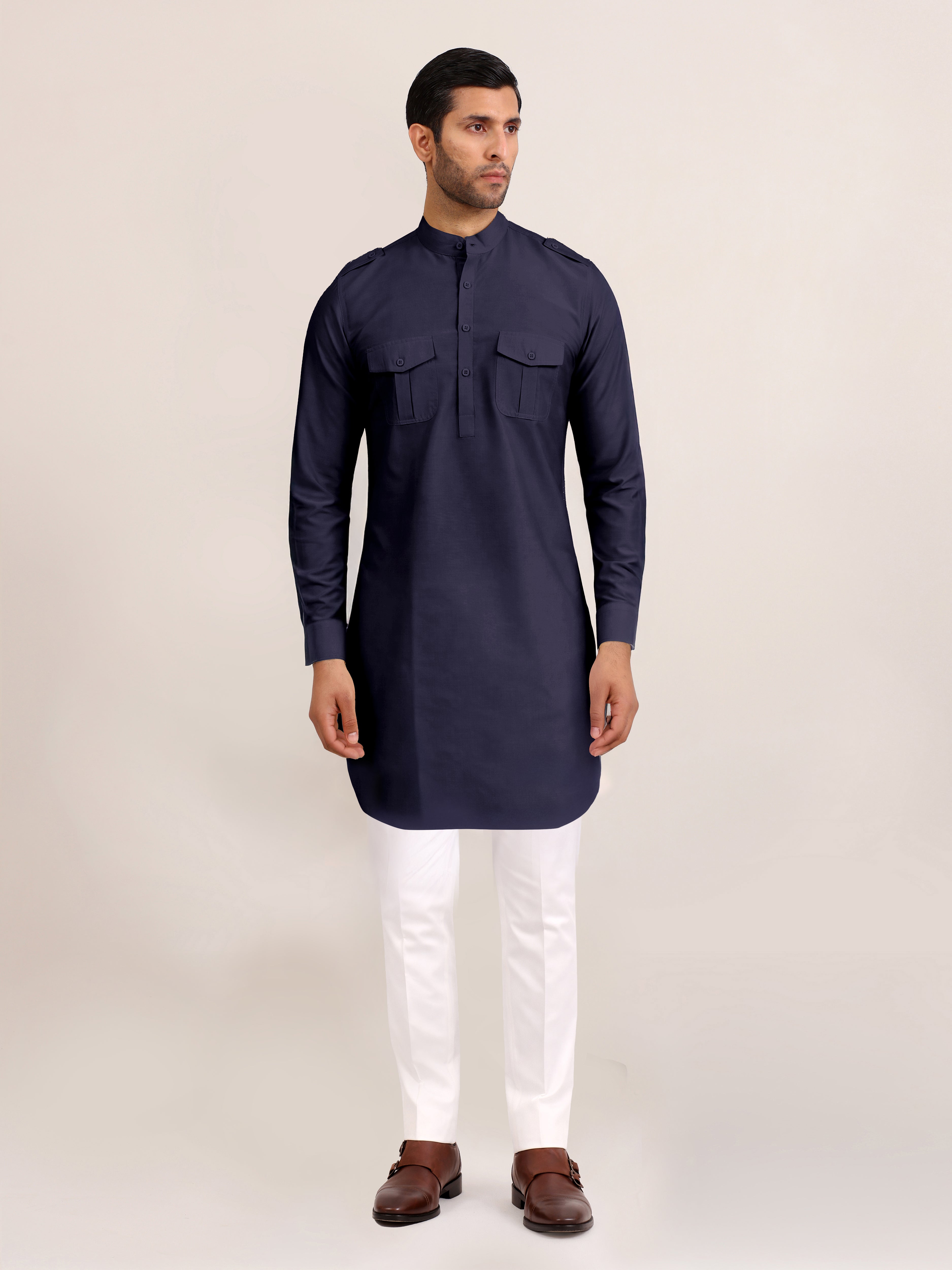 MIDNIGHT UTILITY SHORT KURTA