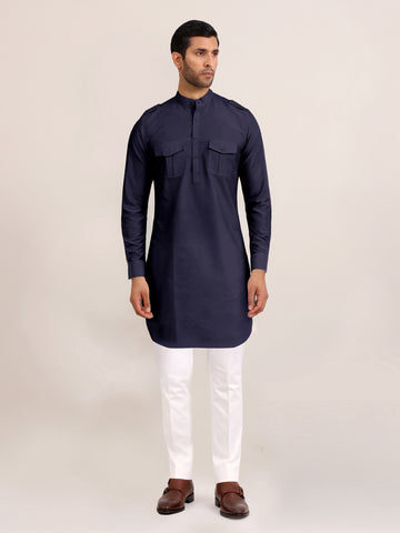 MIDNIGHT UTILITY SHORT KURTA