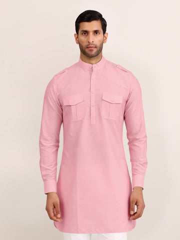BLUSH FIELD SHORT KURTA