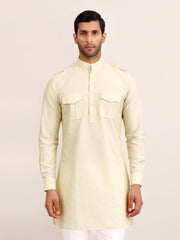 IVORY UTILITY SHORT KURTA