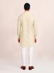 IVORY UTILITY SHORT KURTA