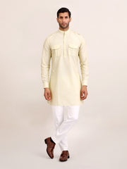 IVORY UTILITY SHORT KURTA