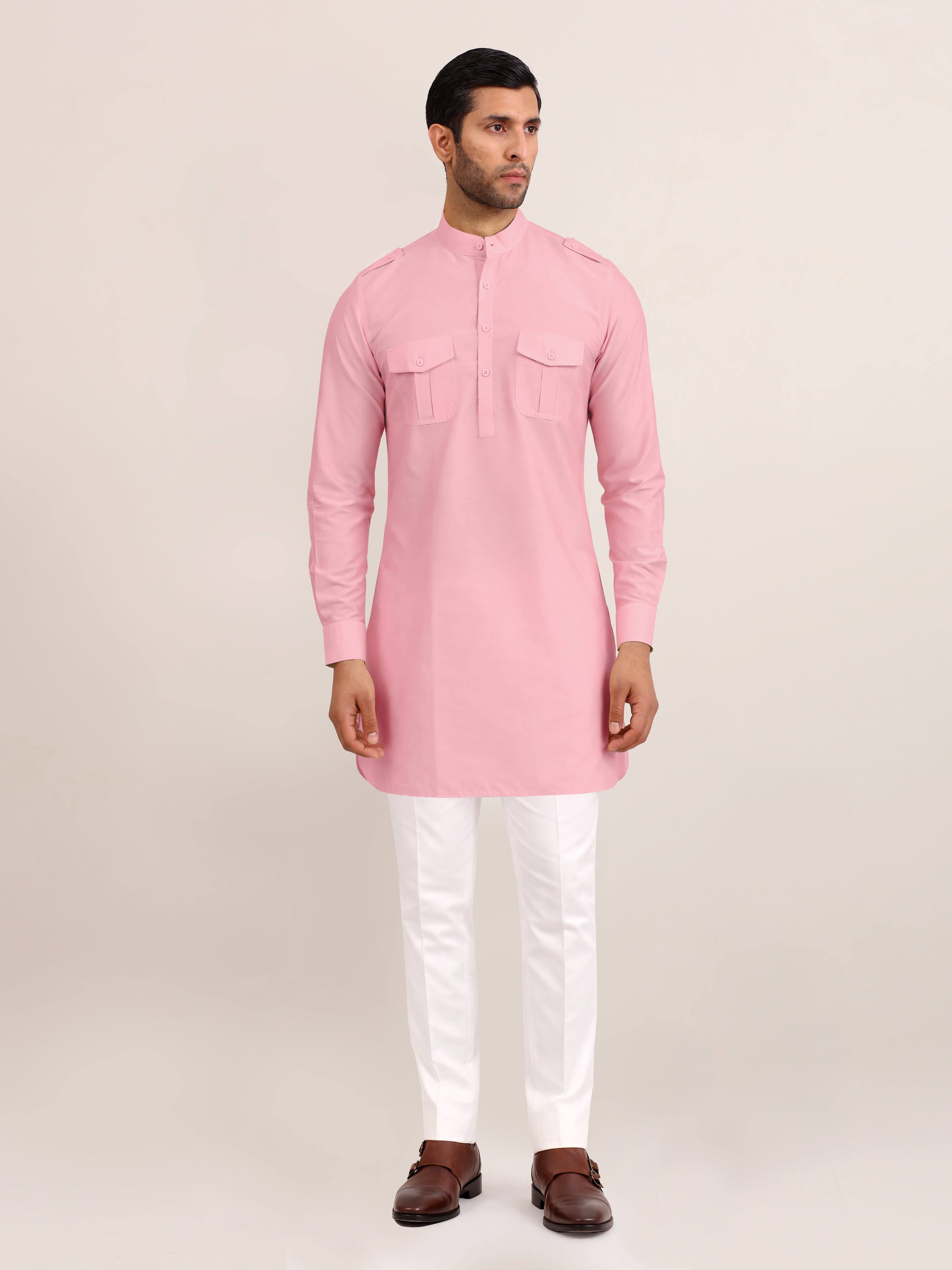 BLUSH FIELD SHORT KURTA