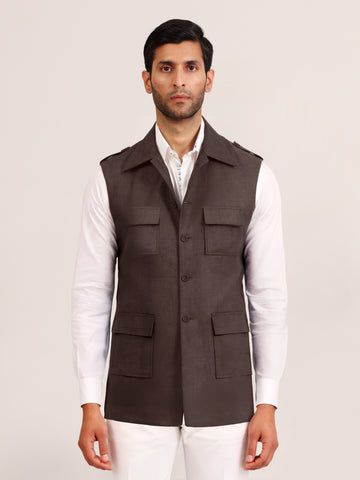 BROWN FIELD WAISTCOAT