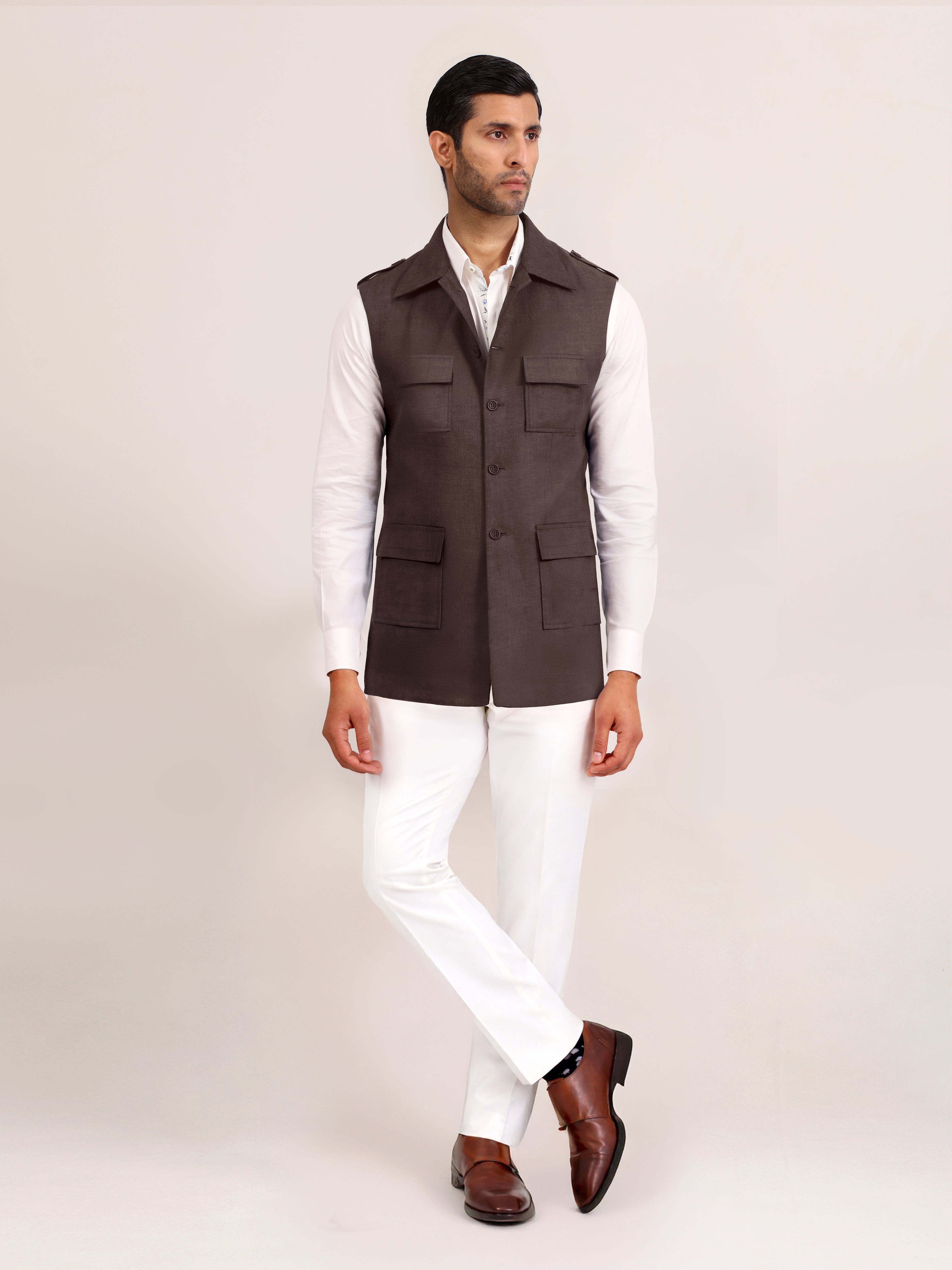 BROWN FIELD WAISTCOAT