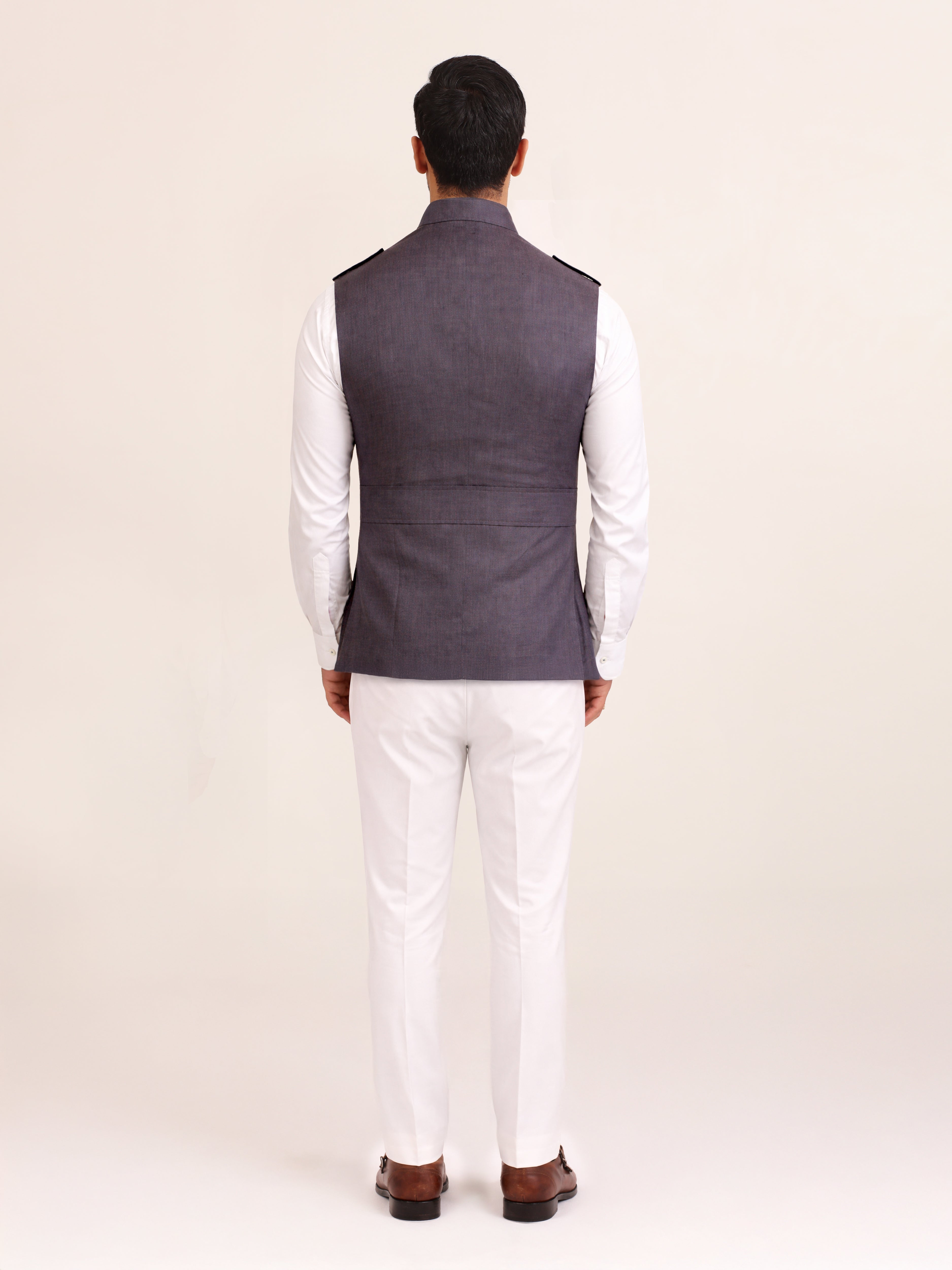 CHARCOAL SAFARI WAISTCOAT