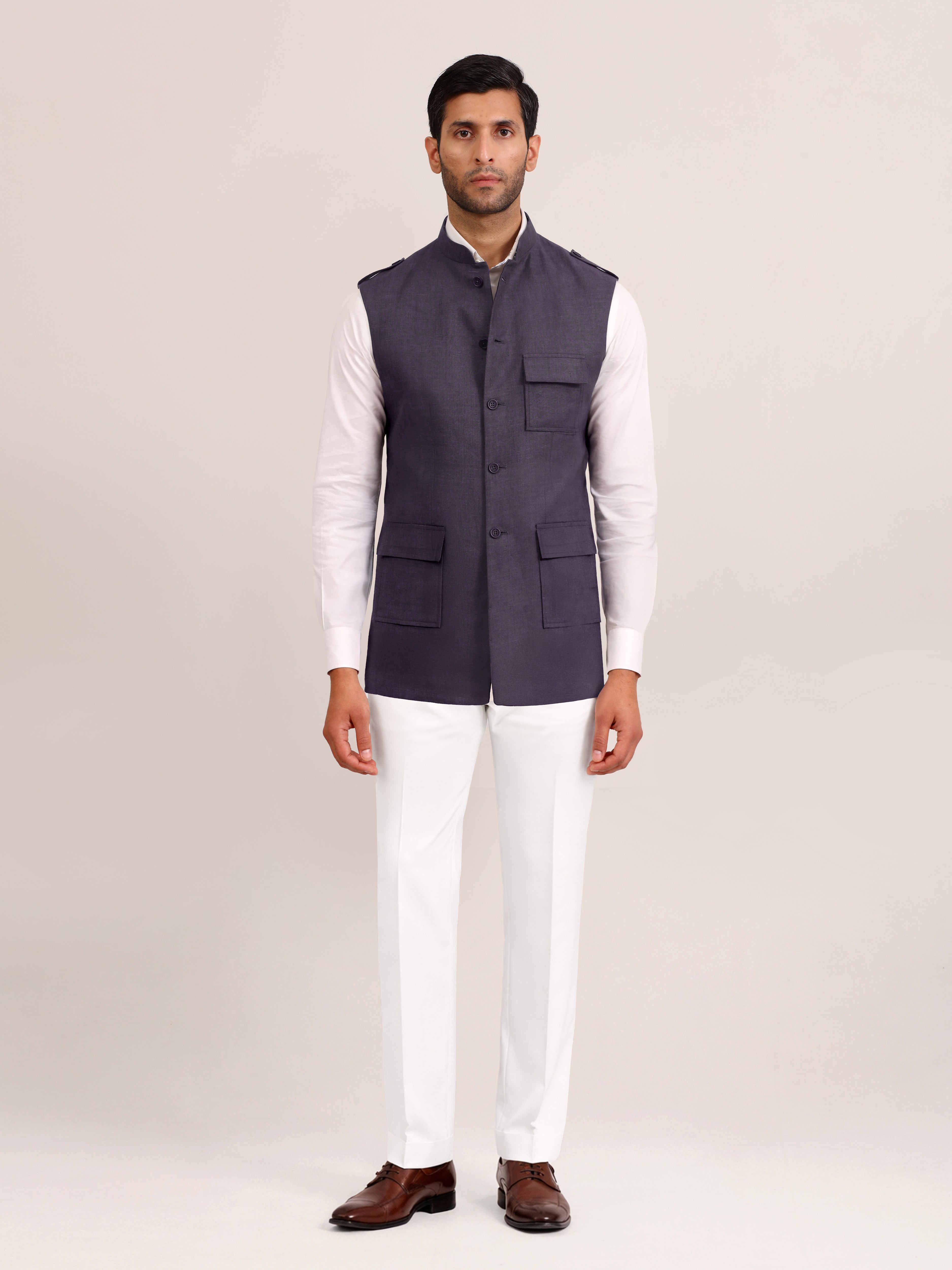 CHARCOAL SAFARI WAISTCOAT