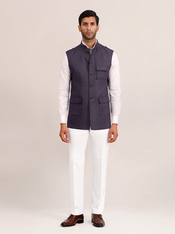 CHARCOAL SAFARI WAISTCOAT