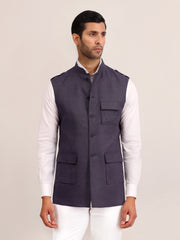 CHARCOAL SAFARI WAISTCOAT