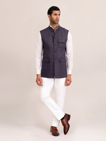 CHARCOAL SAFARI WAISTCOAT