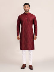 CRIMSON CHEVRON KURTA