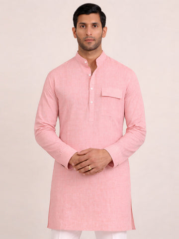 BLUSH EASE LINEN KURTA