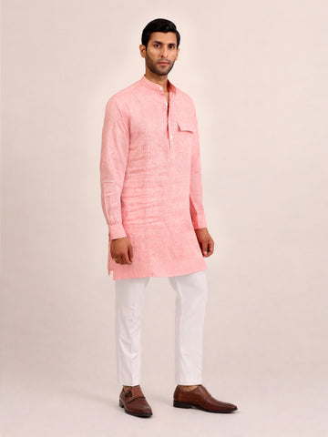 BLUSH EASE LINEN KURTA