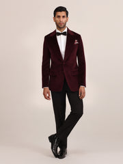MAROON VELVET JACKET