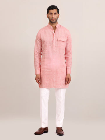 BLUSH EASE LINEN KURTA