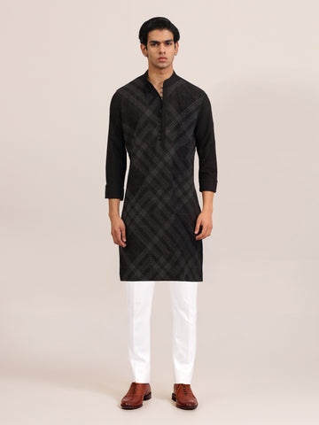 CONTRAST CHECK KURTA