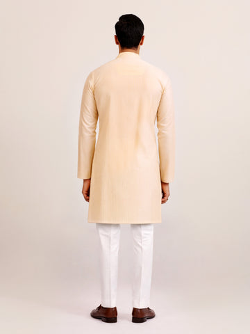 CRÈME TEXTURED SHORT KURTA