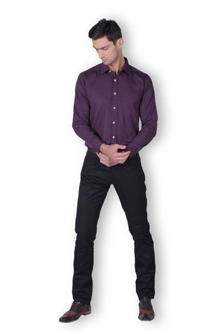 DK Purple Full Sleeve Cotton Shirt