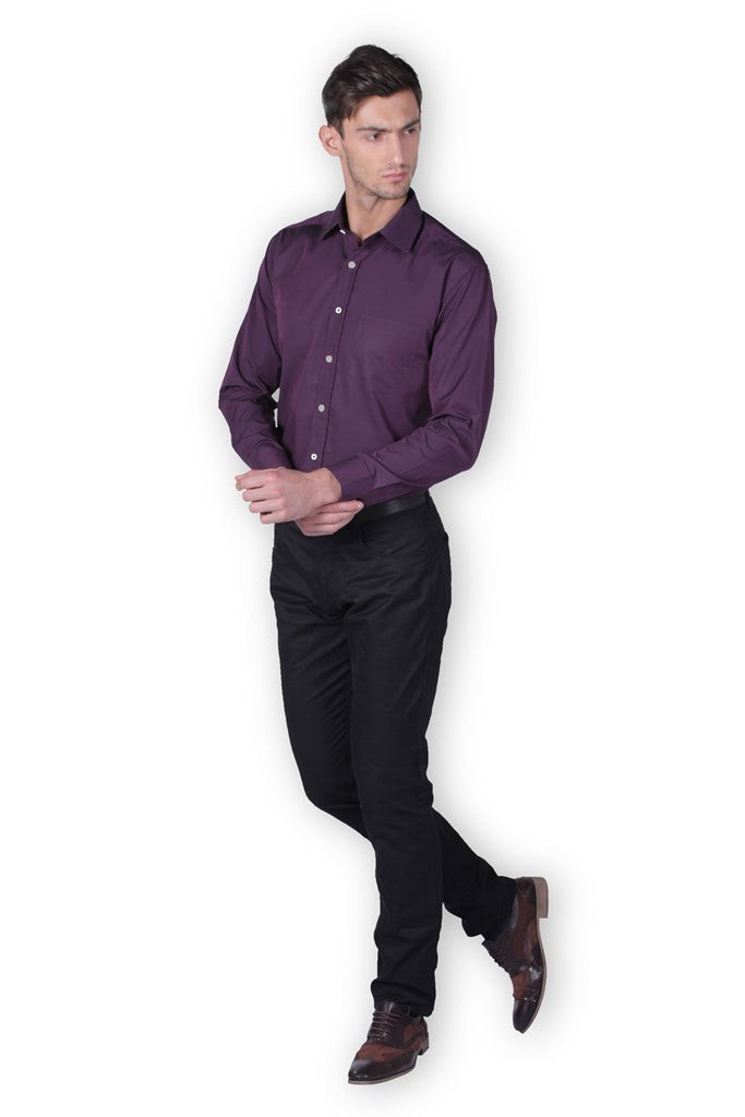 PURPLE FULL SLEEVE COTTON SHIRT