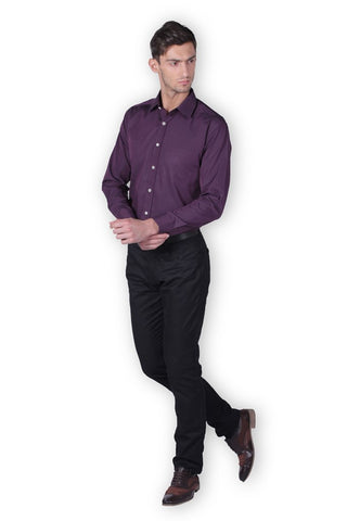 DK Purple Full Sleeve Cotton Shirt