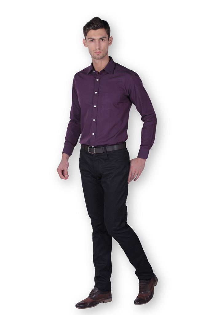 PURPLE FULL SLEEVE COTTON SHIRT