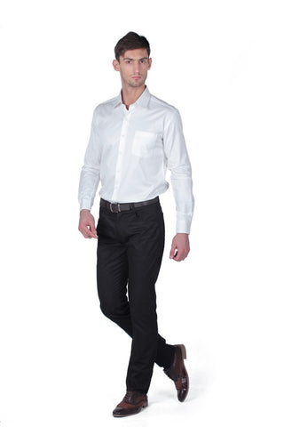 Men's White Full Sleeve Cotton Shirt