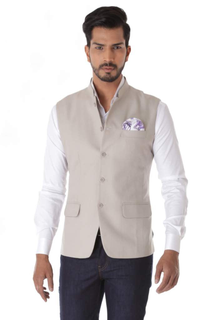 TEXTURE WOOL BLEND  WAISTCOAT