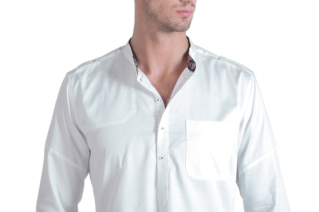 MEN'S COTTON SATIN SILK KURTA