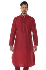 Light Maroon Kurta Self Stitched & Churidar