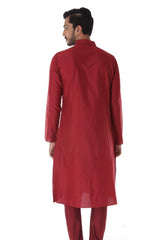 Light Maroon Kurta Self Stitched & Churidar